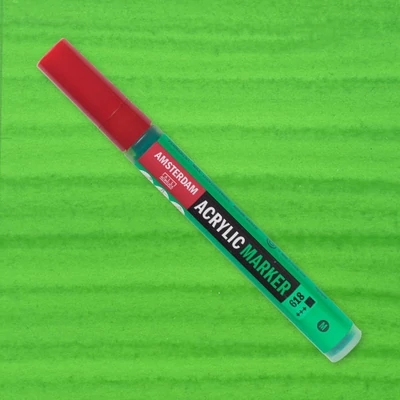Akrylový popisovač Talens Amsterdam, M - 618, permanent green light