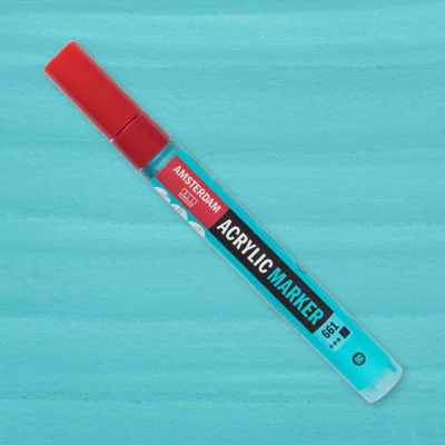 Akrylový popisovač Talens Amsterdam, M - 661, turquoise green
