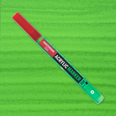 Akrylový popisovač Talens Amsterdam, S - 618, permanent green light