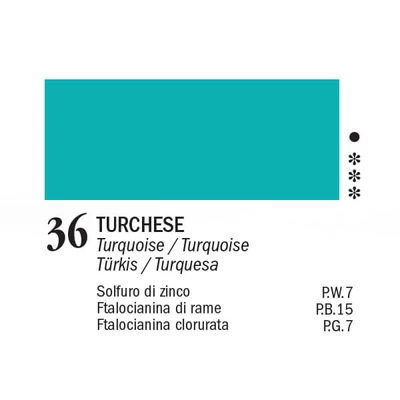 Akrylová farba APA Color, 150 ml - 36, turquoise blue