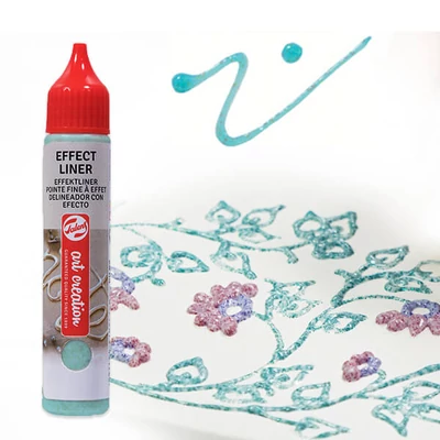Art Creation Effect Liner, univerzálna farba s 3D efektom, 28 ml - 8954 Shimmer turquoise