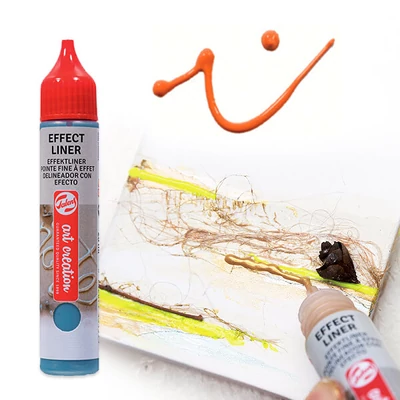 Art Creation Effect Liner, univerzálna farba s 3D efektom, 28 ml - 2502 Warm orange