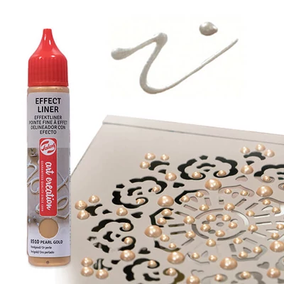 Art Creation Effect Liner, univerzálna farba s 3D efektom, 28 ml - 8501 Pearl white