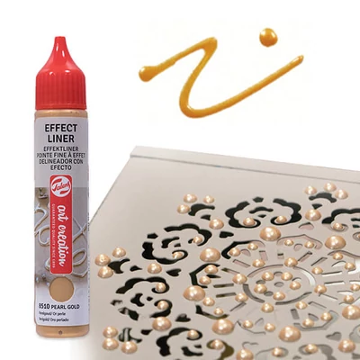 Art Creation Effect Liner, univerzálna farba s 3D efektom, 28 ml - 8502 Pearl yellow