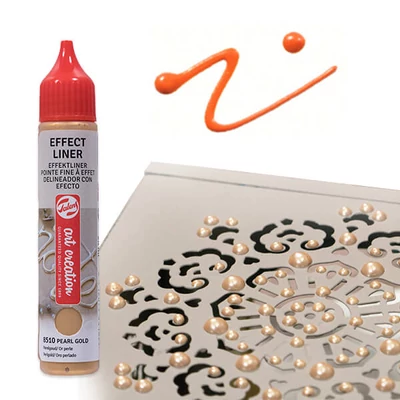 Art Creation Effect Liner, univerzálna farba s 3D efektom, 28 ml - 8504 Pearl orange