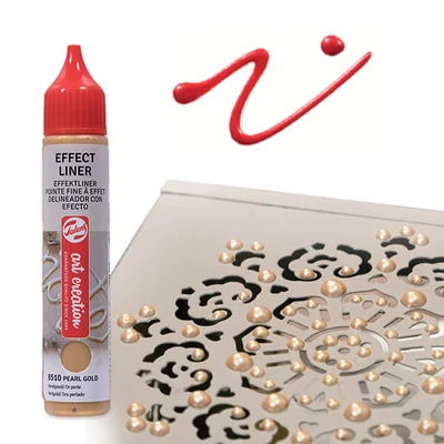 Art Creation Effect Liner, univerzálna farba s 3D efektom, 28 ml - 8505 Pearl red