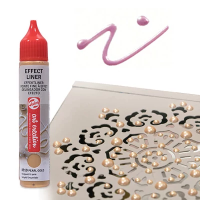 Art Creation Effect Liner, univerzálna farba s 3D efektom, 28 ml - 8506 Pearl pink