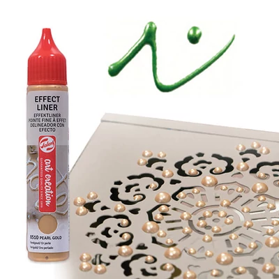 Art Creation Effect Liner, univerzálna farba s 3D efektom, 28 ml - 8508 Pearl green