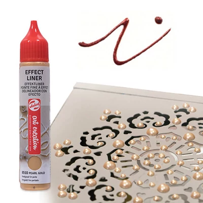 Art Creation Effect Liner, univerzálna farba s 3D efektom, 28 ml - 8512 Pearl copper
