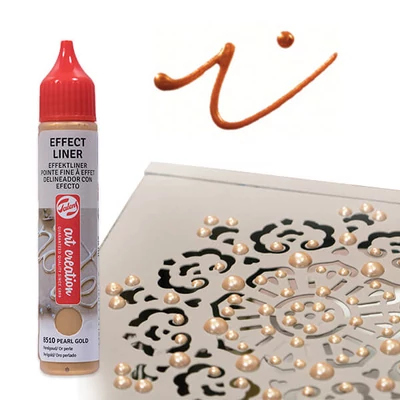Art Creation Effect Liner, univerzálna farba s 3D efektom, 28 ml - 8513 Pearl bronze