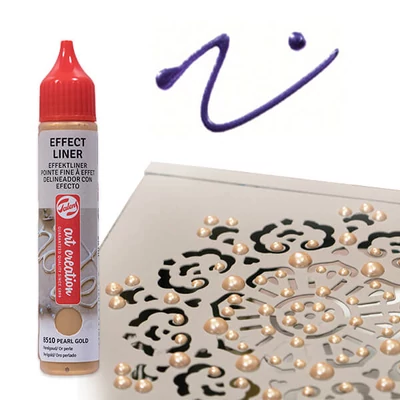 Art Creation Effect Liner, univerzálna farba s 3D efektom, 28 ml - 8517 Pearl purple