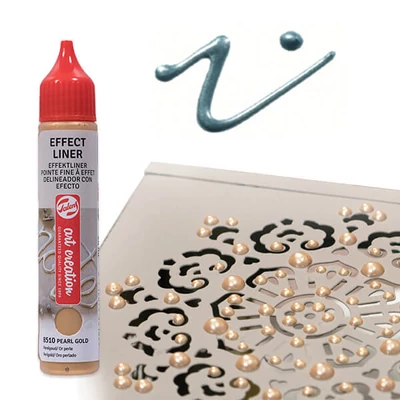 Art Creation Effect Liner, univerzálna farba s 3D efektom, 28 ml - 8521 Pearl grey blue