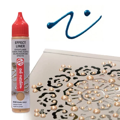 Art Creation Effect Liner, univerzálna farba s 3D efektom, 28 ml - 8522 Pearl turquoise