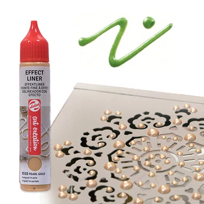 Art Creation Effect Liner, univerzálna farba s 3D efektom, 28 ml - 8523 Pearl lime