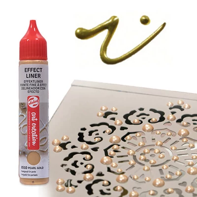 Art Creation Effect Liner, univerzálna farba s 3D efektom, 28 ml - 8526 Pearl olive