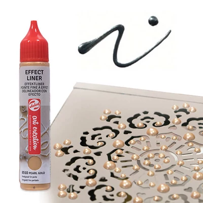 Art Creation Effect Liner, univerzálna farba s 3D efektom, 28 ml - 8528 Pearl dark grey