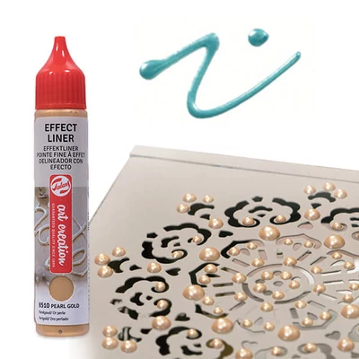 Art Creation Effect Liner, univerzálna farba s 3D efektom, 28 ml - 8531 Pearl ice blue
