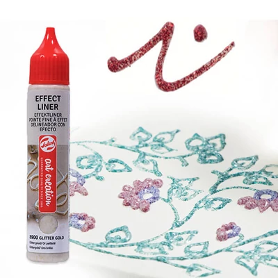 Art Creation Effect Liner, univerzálna farba s 3D efektom, 28 ml - 8903 Glitter red