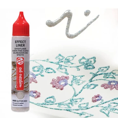 Art Creation Effect Liner, univerzálna farba s 3D efektom, 28 ml - 8912 Diamond glitter