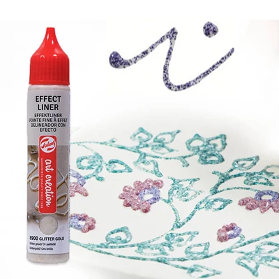 Art Creation Effect Liner, univerzálna farba s 3D efektom, 28 ml - 8913 Glitter purple
