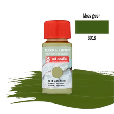Akrylová farba Art Creation Indoor&amp;amp;Outdoor, 50 ml - 6018 Moss green