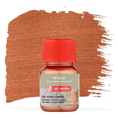Metalická akrylová farba Art Creation, 30 ml - 8016 medená, Warm copper