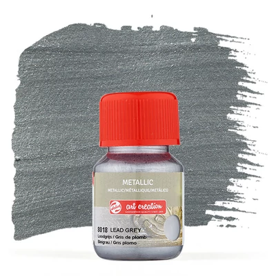 Metalická akrylová farba Art Creation, 30 ml - 8018 olovovo sivá, Lead grey