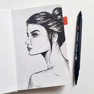 Sada obojstranných popisovačov Bruynzeel Fineliner Brush - 12 ks