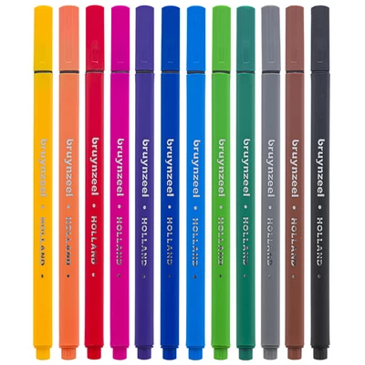 Sada extra tenkých popisovačov Bruynzeel Fineliner - 12 ks