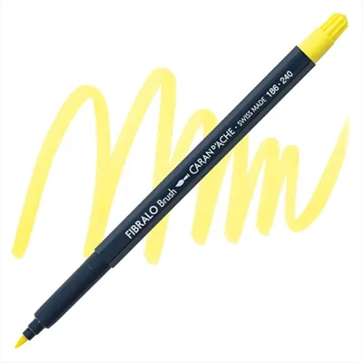 Štetcový popisovač Caran d'Ache Fibralo - 240, lemon yellow