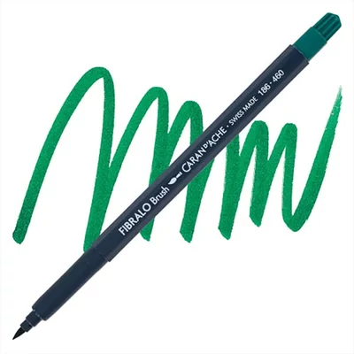 Štetcový popisovač Caran d'Ache Fibralo - 460, peacock green