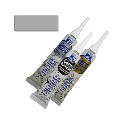 Kontúrovacia farba Glass&amp;Tile, vypáliteľná, 20 ml - strieborná