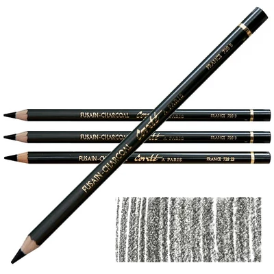 Uhlíková ceruzka Conté Charcoal - v 3 tvrdostiach