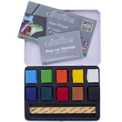 Sada akvarelových kried Cretacolor Aqua Brique, 10 ks