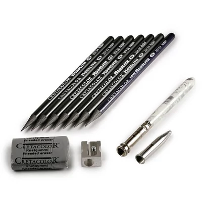 Grafitová sada na kreslenie Cretacolor Monolith Graphite Set, 11 ks- ov, v kovovej krabičke