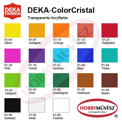 Farba na sklo Deka Color Cristal 25 ml - v rôznych farbách