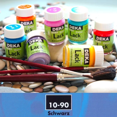 Lesklá akrylová farba Deka Color Lack 25 ml - 90 čierna