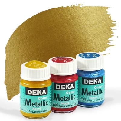 Metalická akrylová farba Deka Color Metallic 25 ml - 94 zlatá