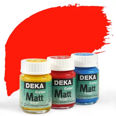Akrylová farba Deka Color Matt 25 ml - 18 makovo červená