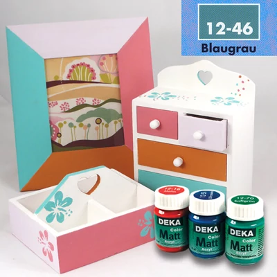 Akrylová farba Deka Color Matt 25 ml - 46 modrosivá antická modrá