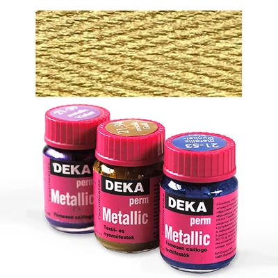 Deka Perm Metalická metalická farba na tkaniny 25 ml - 05 žltá