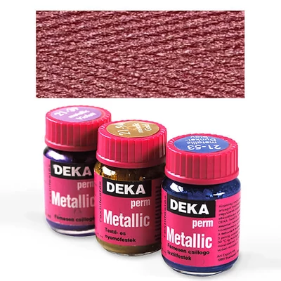 Metalická farba na textil Deka Perm Metallic 25 ml - 15 červená