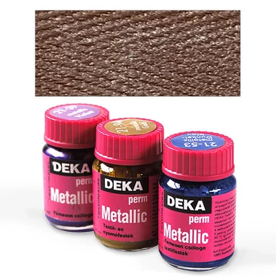 Metalická farba na textil Deka Perm Metallic 25 ml - 84 hnedá
