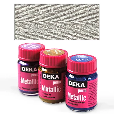 Metalická farba na textil Deka Perm Metallic 25 ml - 92 biela