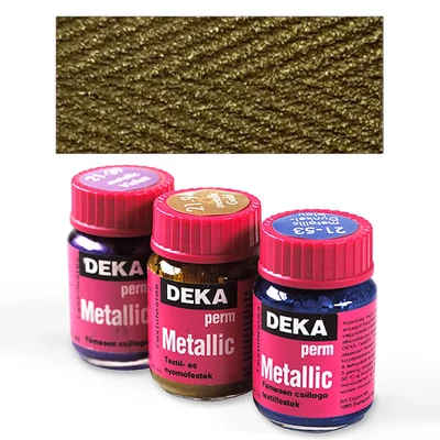 Metalická farba na textil Deka Perm Metallic 25 ml - 94 zlatá