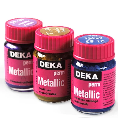 Metalická farba na textil Deka Perm Metallic 25 ml - v rôznych farbách