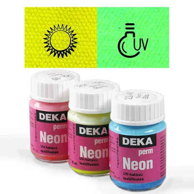 Farba na textílie Deka Perm Neon 25 ml - 05 žltá