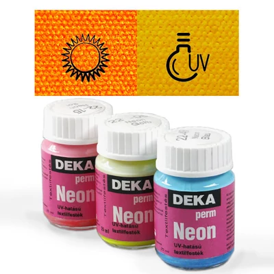 Farba na textílie Deka Perm Neon 25 ml - 10 oranžová