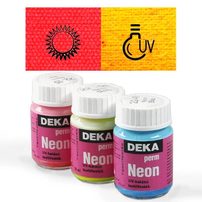 Farba na textílie Deka Perm Neon 25 ml - 15 červená