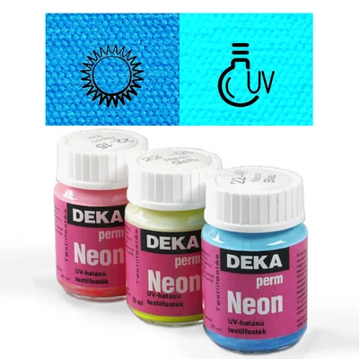 Farba na textílie Deka Perm Neon 25 ml - 49 modrá